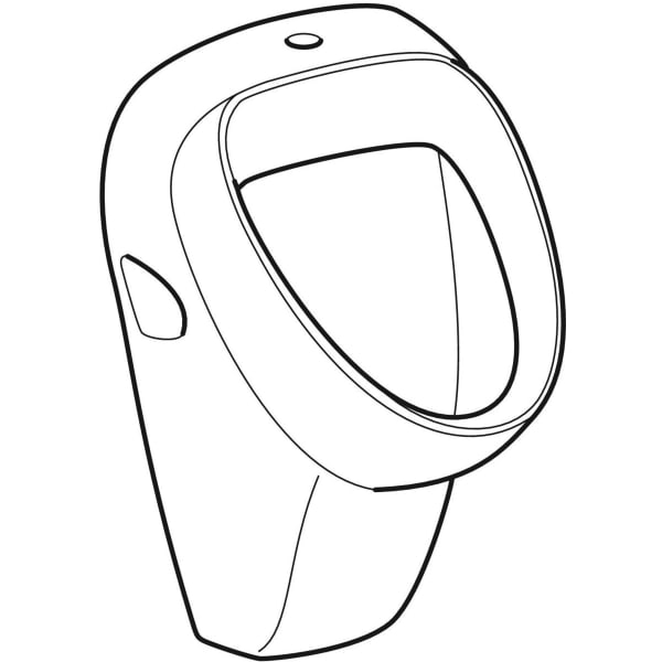 Geberit Aller Urinal, Zulauf von oben Abgang nach hinten oder unten, weiß Tect