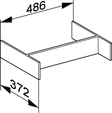KEUCO Inneneinteilung Edition 400 31599, Größe L, für Möbeltiefe 535 mm
