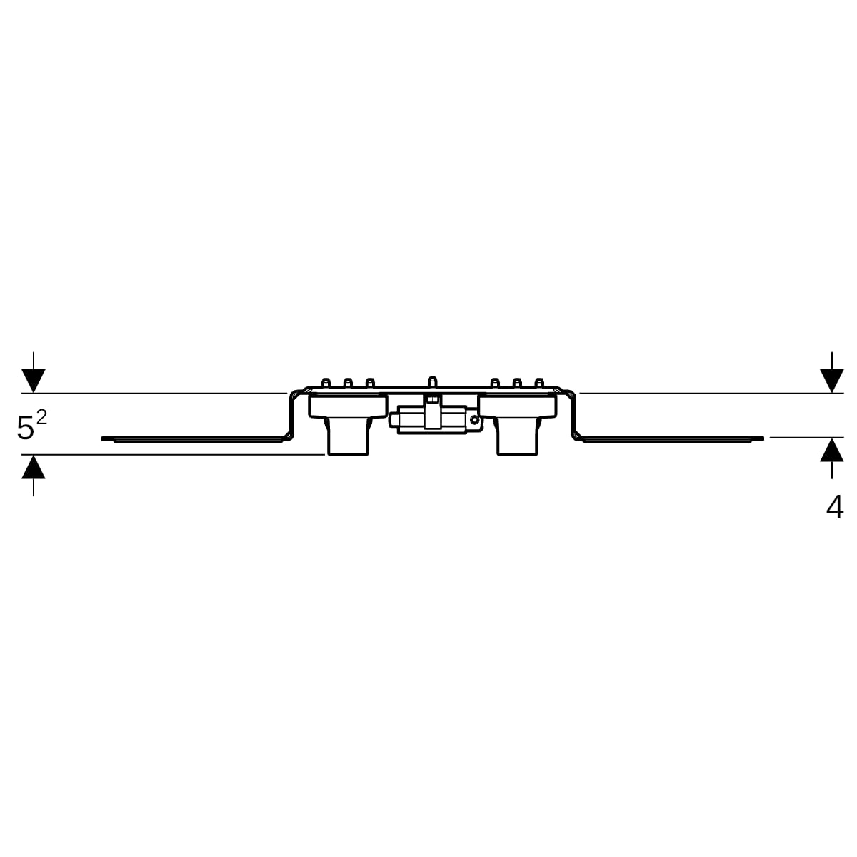 Geberit FlowFit Anschlusswinkel 90Gr vormontiert 2-fach Rg+ d16-Rp1/2 AblRs