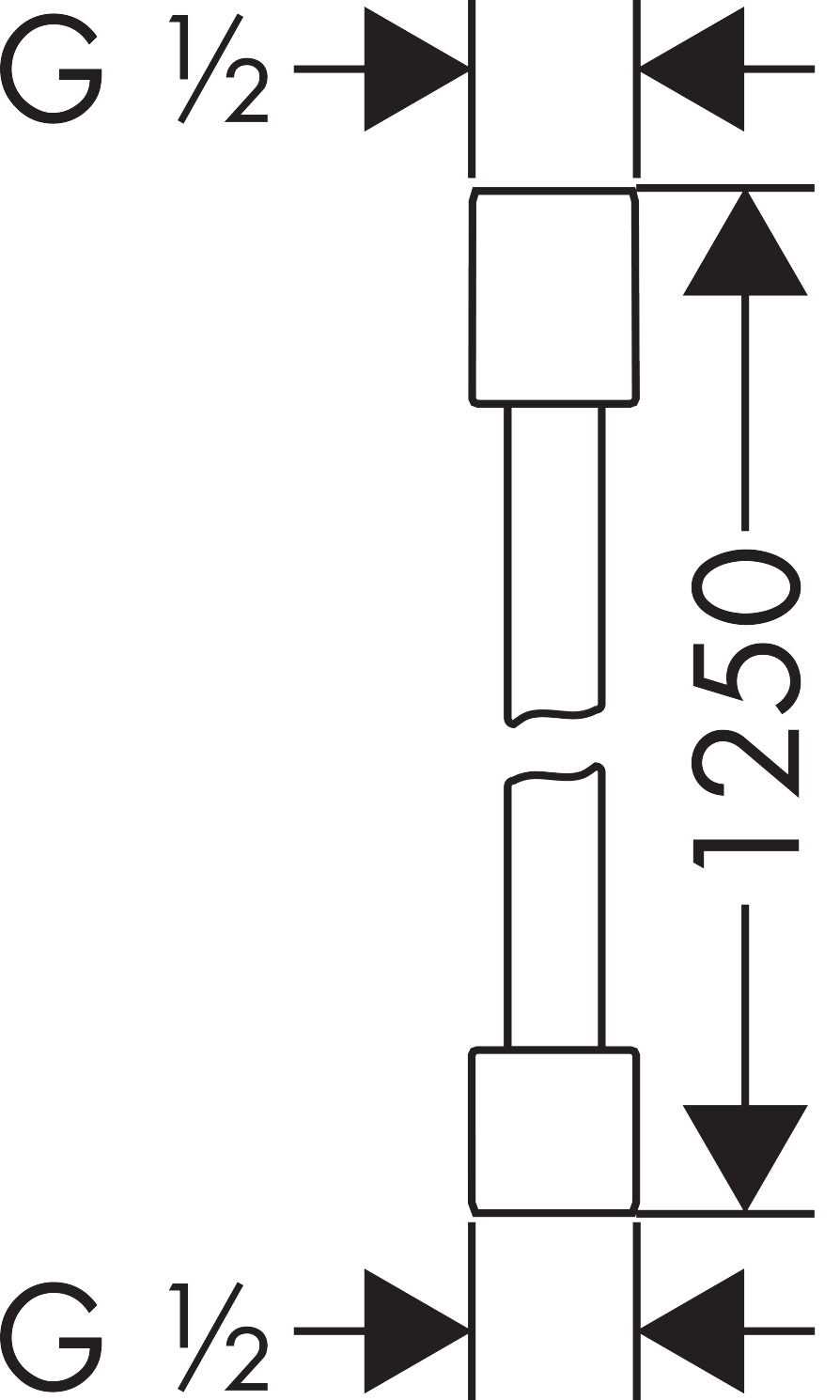 Hansgrohe Brausenschlauch Axor Starck Isiflex DN15 chrom m.beids.zylindr.Mutter 1250mm Hansgrohe Brausenschlauch Axor Starck Isiflex DN15 chrom m.beids.zylindr.Mutter 1250mm