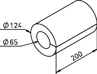 Helios ZLA 125 SE, Schalldämm-Element zu ZLA 125, DN 125, L 200mm