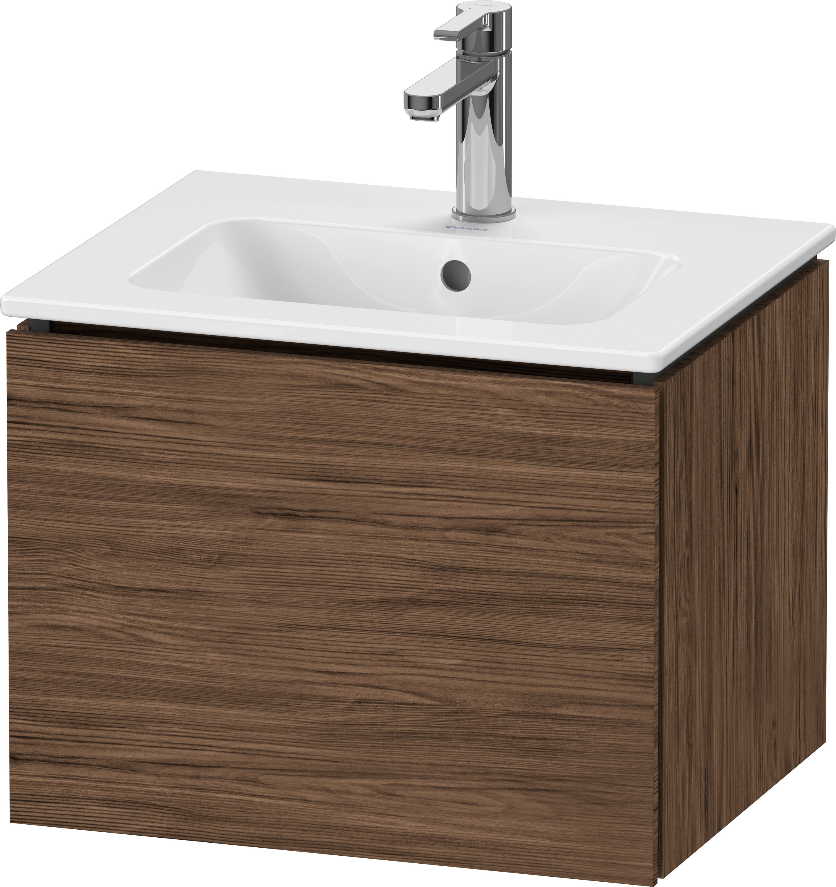 Duravit WTU L-Cube wandhängend, 1 Auszug 400x520x421mm, Nussbaum Dunkel
