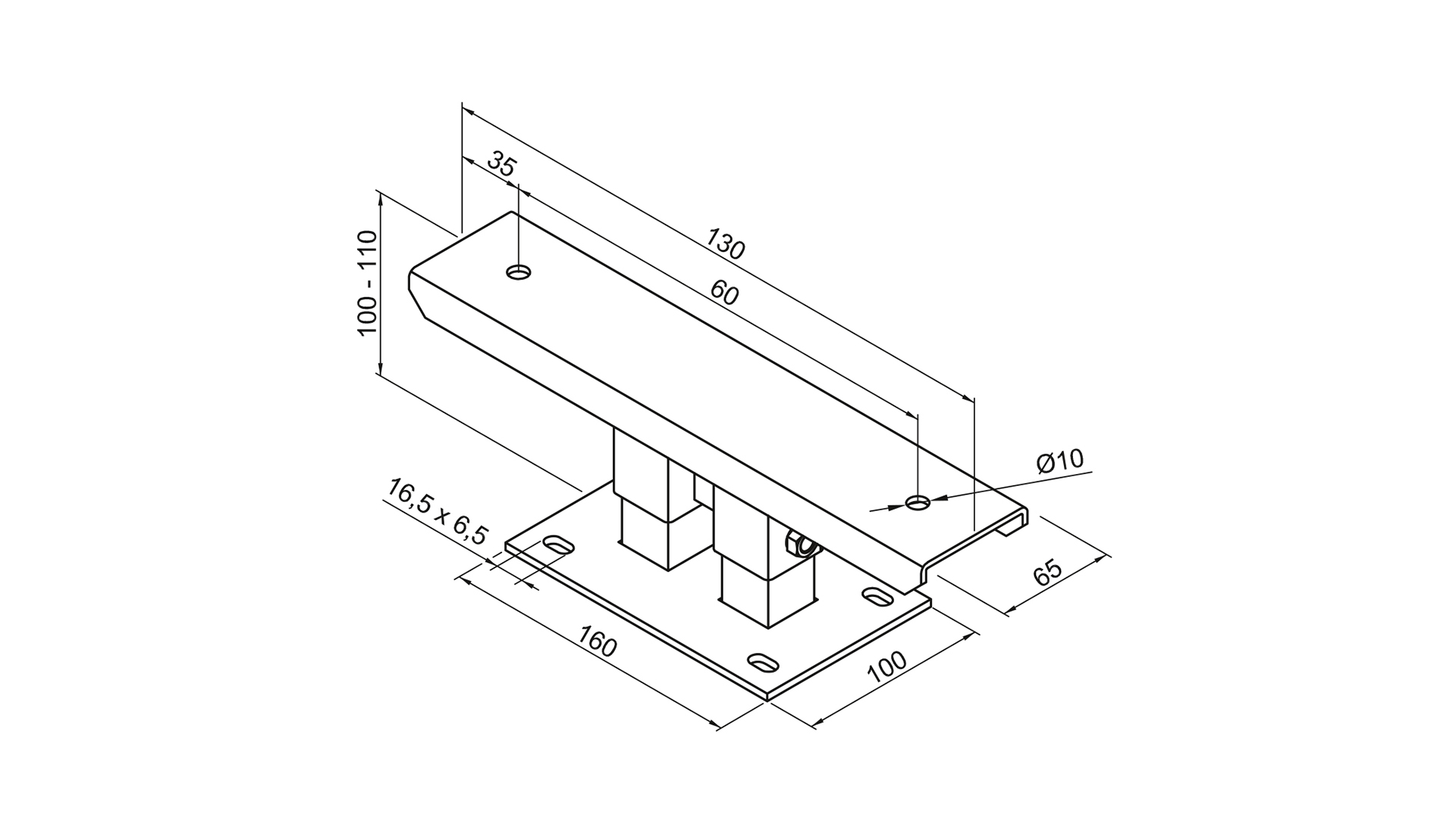 Zehnder Zubehör Fußkonsole FMORV HD10-6, Sonder-Lack