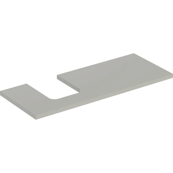 Geberit ONE WT-Pl. Aus li für AWT Schalenform 120x3x47cm, greige matt