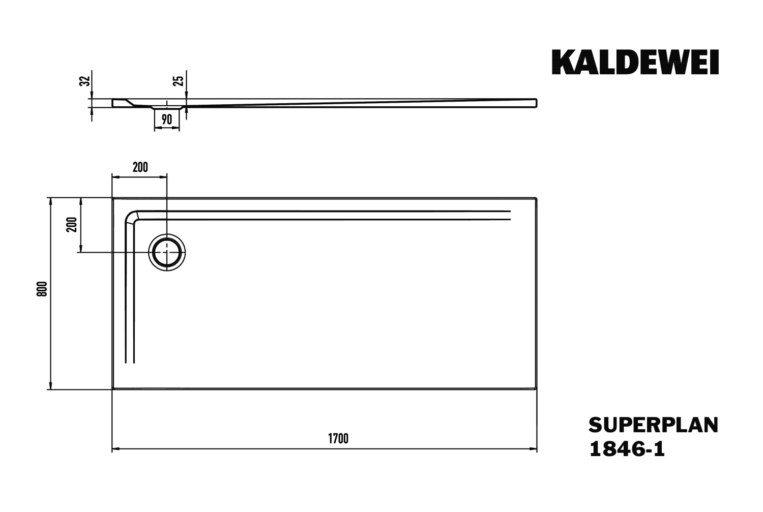 KA DW SUPERPLAN Mod.1846-1,800x1700mm, alpinweiß,Secure Plus