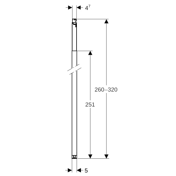 Geberit Duofix Ständer raumhoch H:260-320 cm
