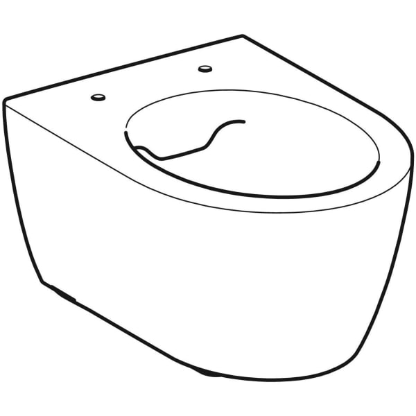 Geberit iCon WWC Tiefspüler, verk. Ausl. 49cm geschl. Form, Rimfree, weiß, KeraTect