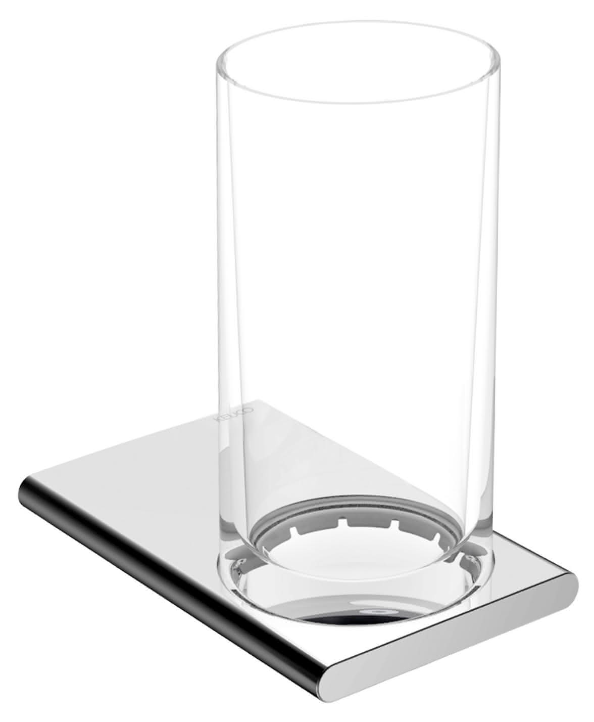 KEUCO Glashalter Edition 400 11550, kpl.mit Echtkristall-Glas, verchromt