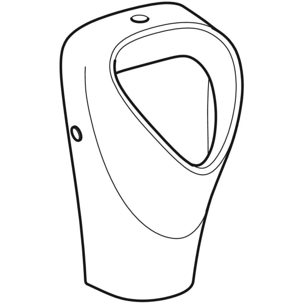 Geberit Renova Urinal Trigonal Zul. oben, Abg. hi. od. unten, weiß