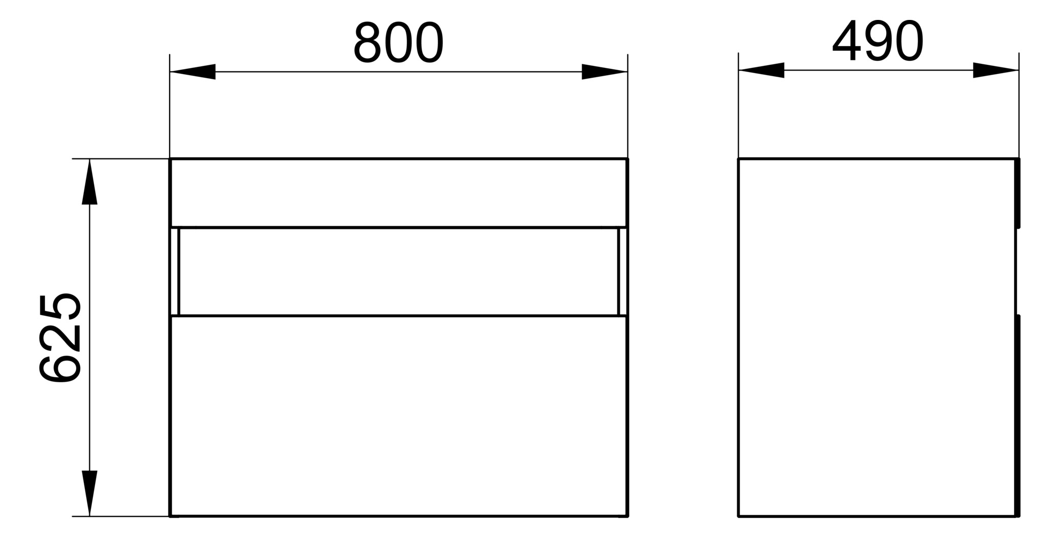 KEUCO WUB Stageline 32862 m.Ausz. 800x625x490mm weiß