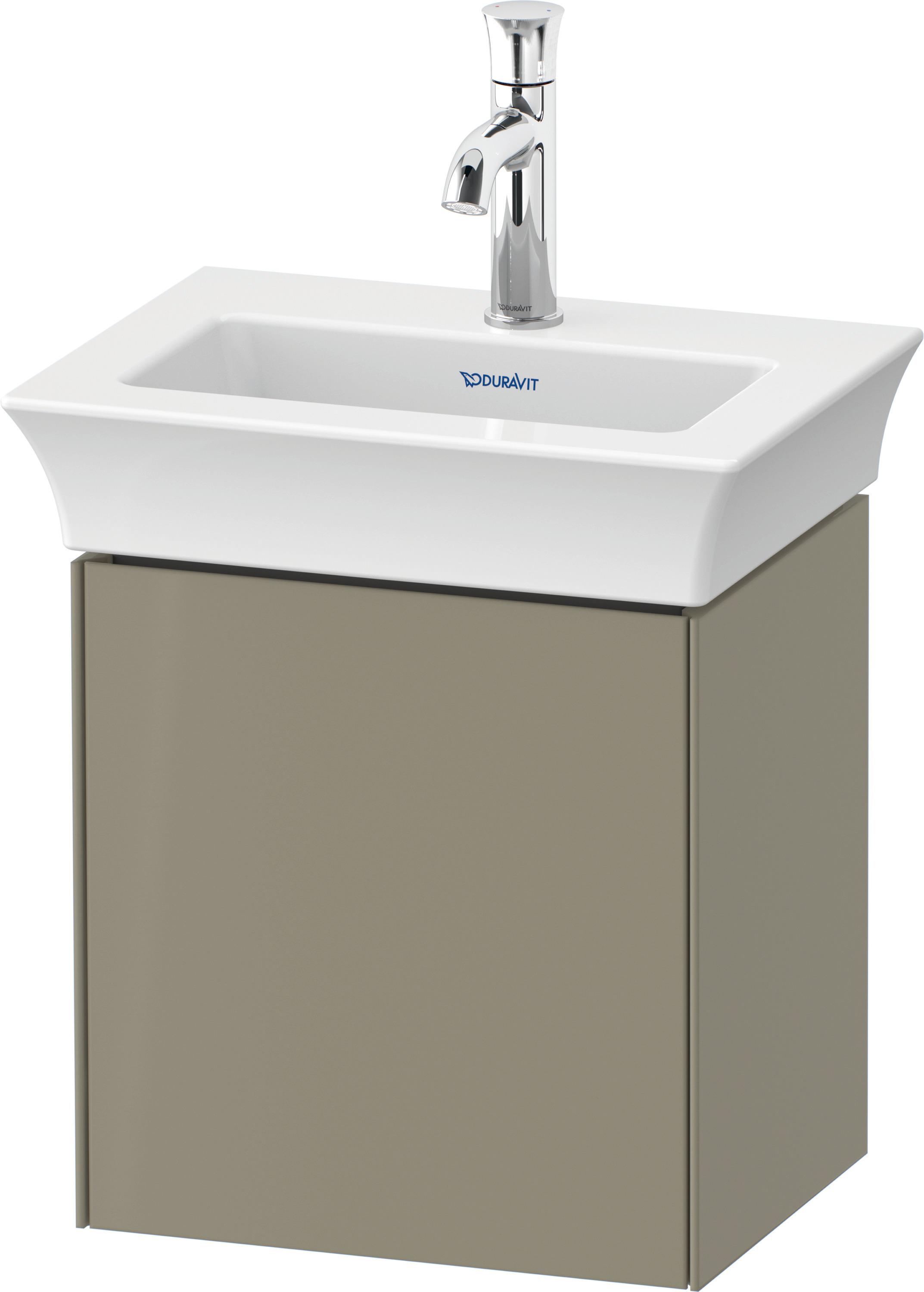 Duravit WTU White Tulip wandh.,1 Tür, TA li. 410x384x298mm, Steingrau Hochglanz