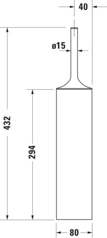 Duravit Starck T Bürstengarnitur, Chrom, Bodenstehend, 80x80x432