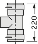 Vaillant Set 7 T-Stück DN 100 für Abgas- anschl. 60/100 f.flex. Abgasl. DN 100,PP