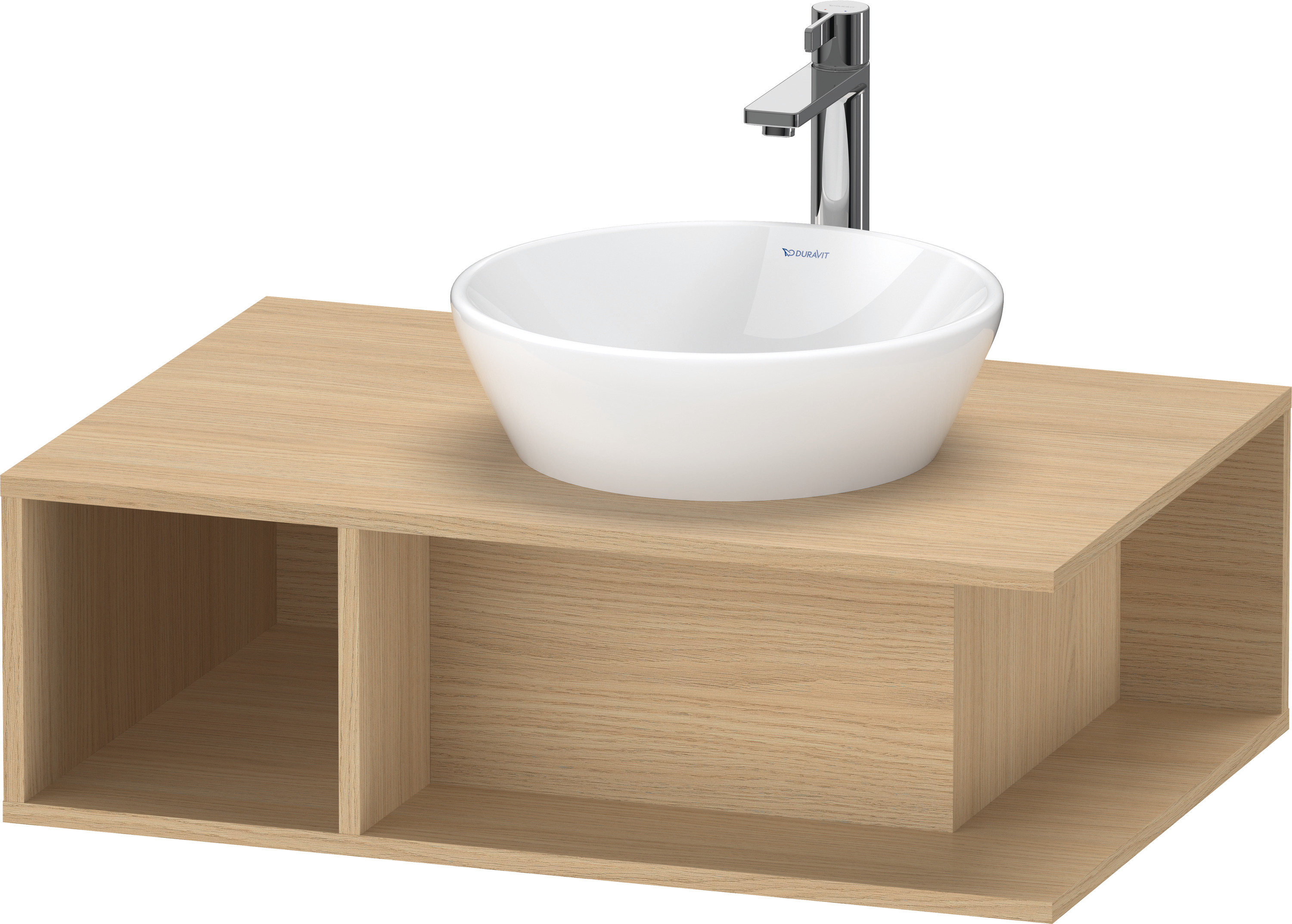 Duravit D-Neo WTU wandh.,1 offenes Fach l., 260x800x550mm, Eiche Natur
