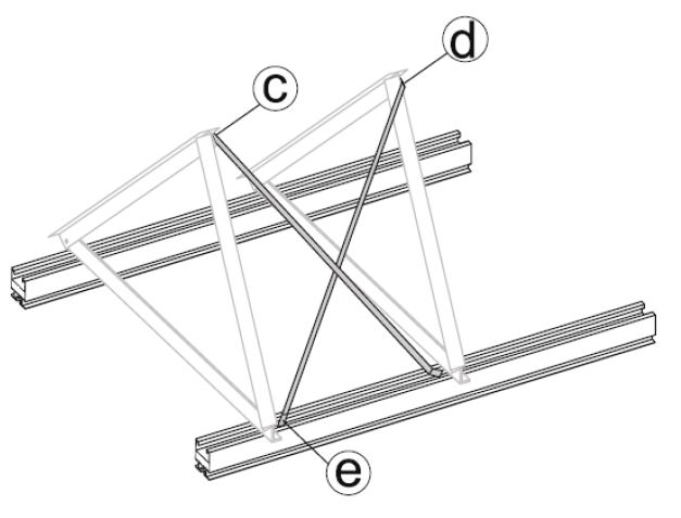 Remeha Schrägdach-Unterkonstruktion Schienenset für Koll. 1 waag./2 senkr.