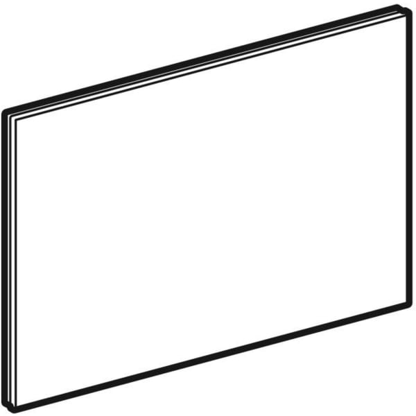 Geberit Sigma80 BetPl., eckig, für 2-M-Sp. 4,1V, (bis Bj 2022), schwarz