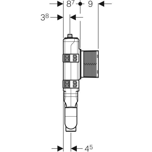 Geberit HS30 Hygienesp. mit 2 Wasseranschl. d:50mm