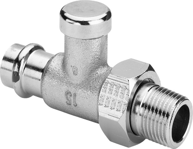 Viega Rücklaufverschraubung mit SC 2272.2 in 15mm x R1/2 vernickelt