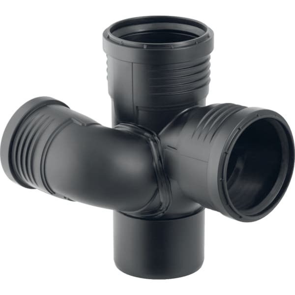 Geberit Silent-PP Schachtbogenabzweig 87,5Gr rechts d90/75/90