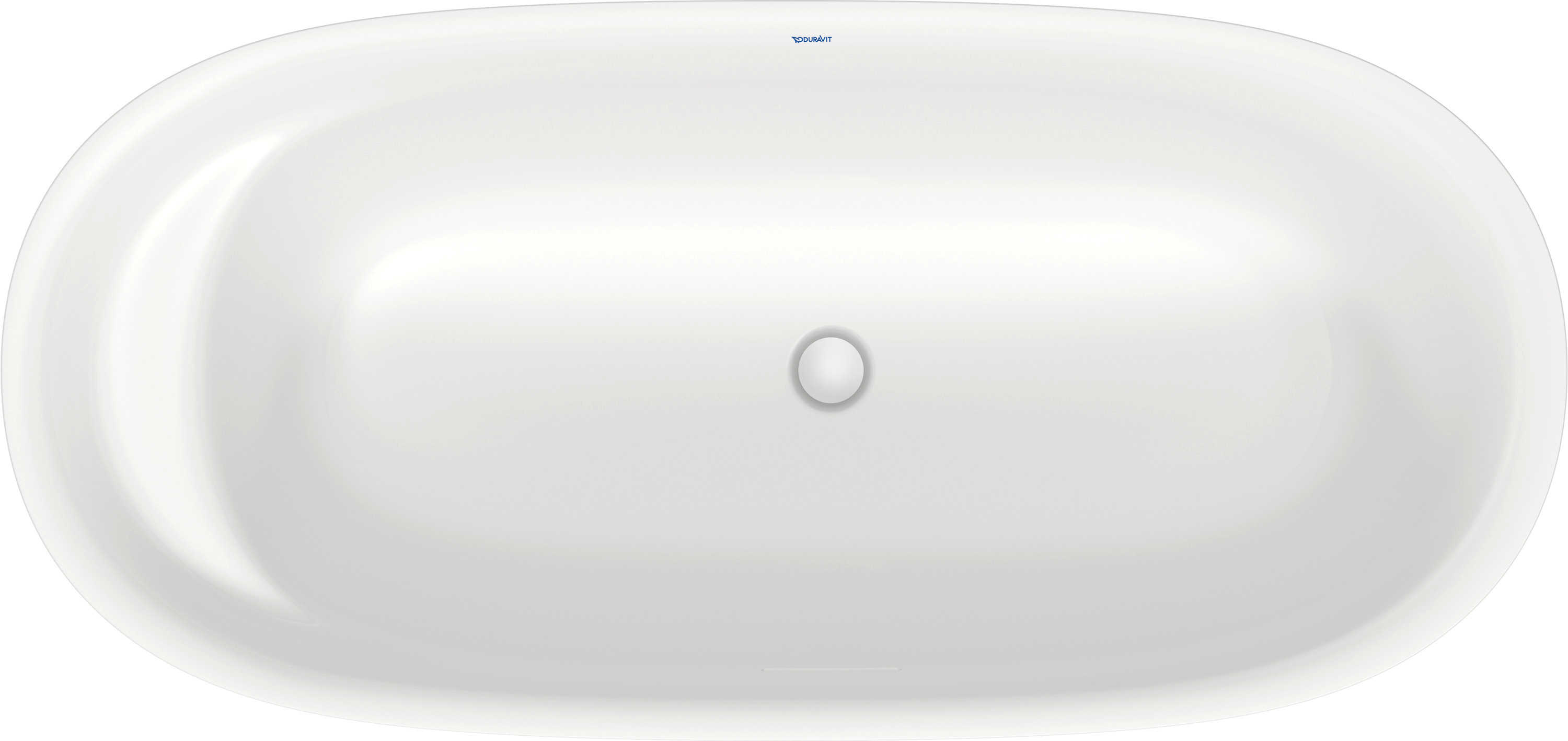 DU Cape Cod BW Oval 1650x780,Freist., Nahtl.Verkl.,inkl.FG/Ab-Ü.Gar.,Weiß Matt
