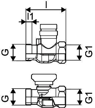 Uponor Vario Regulierventil G1-Rp1