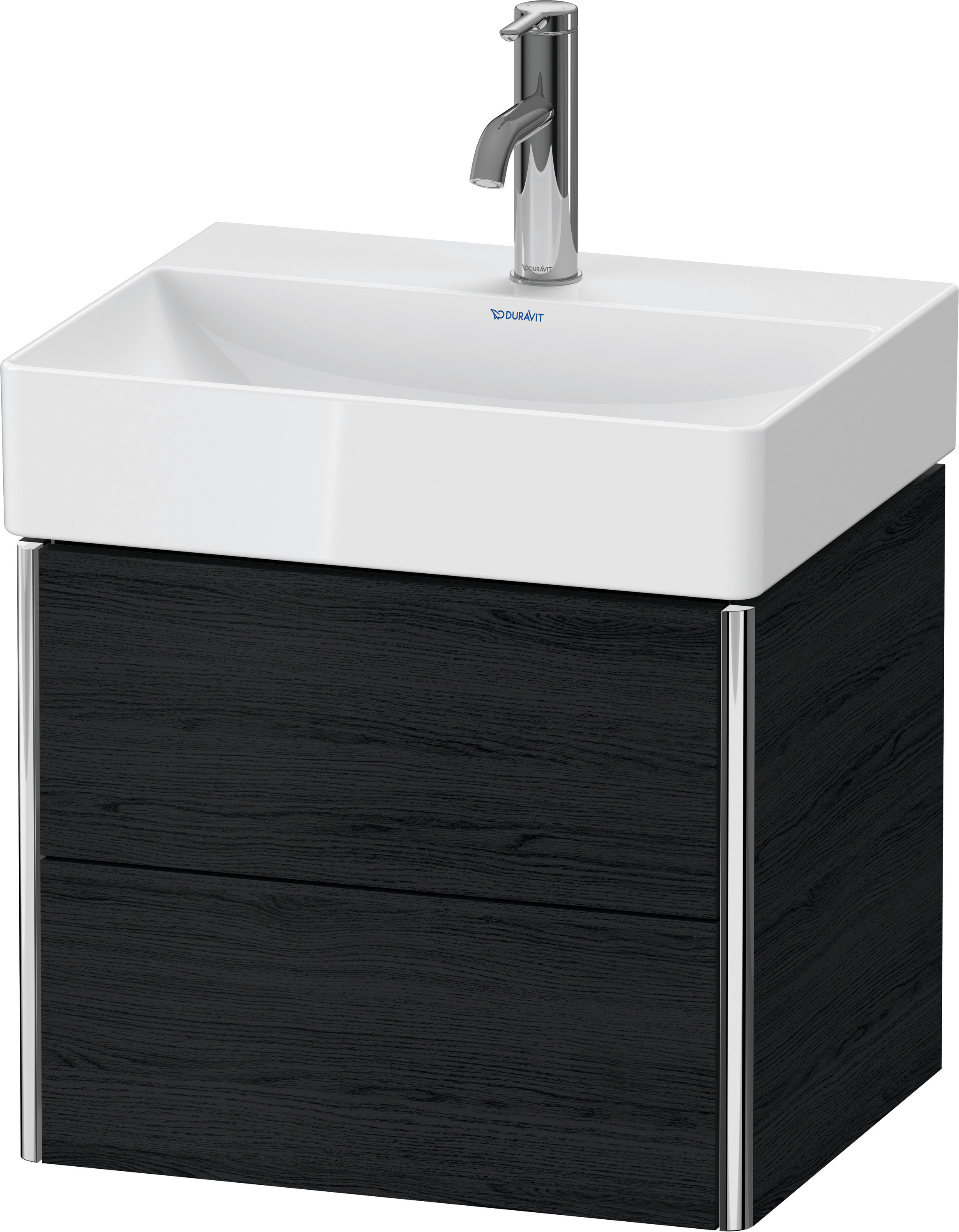 Duravit WTU XSquare wandhängend, 2 Schubk. 397x484x390mm, Eiche Schwarz