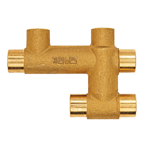 Flamco Meipass Doppelkreuzstück Typ RA 4 HZ HK 15mm-AA 50mm/RL 15mm-AA 35mm