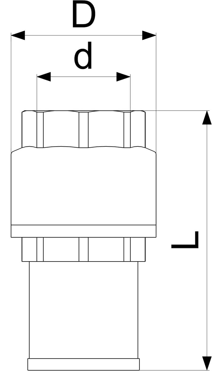 Fußventil mit Saugkorb aus MS, 1"