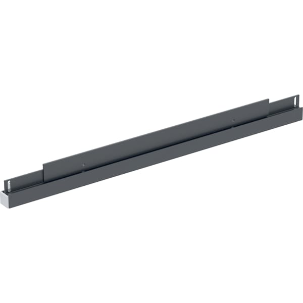 Geberit Lichtleiste un. f. Option Plus, eckig Lichtspiegel B:40cm, schwarz-matt / alu.
