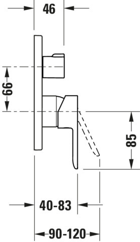 DU D-Code 2.0 Einh.-Wannenmischer UP Keramikmischsystem, Chrom HG