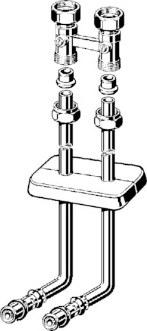 Viega Anschlussset mit SC Sanfix P 2175.15P in G3/4 x 350x16mm ms vern.