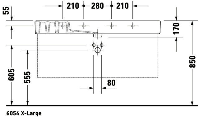 DU Möbelwaschtisch Vero 1250 mm mit ÜL, mit HLB, 1 HL, weiß WonderGliss