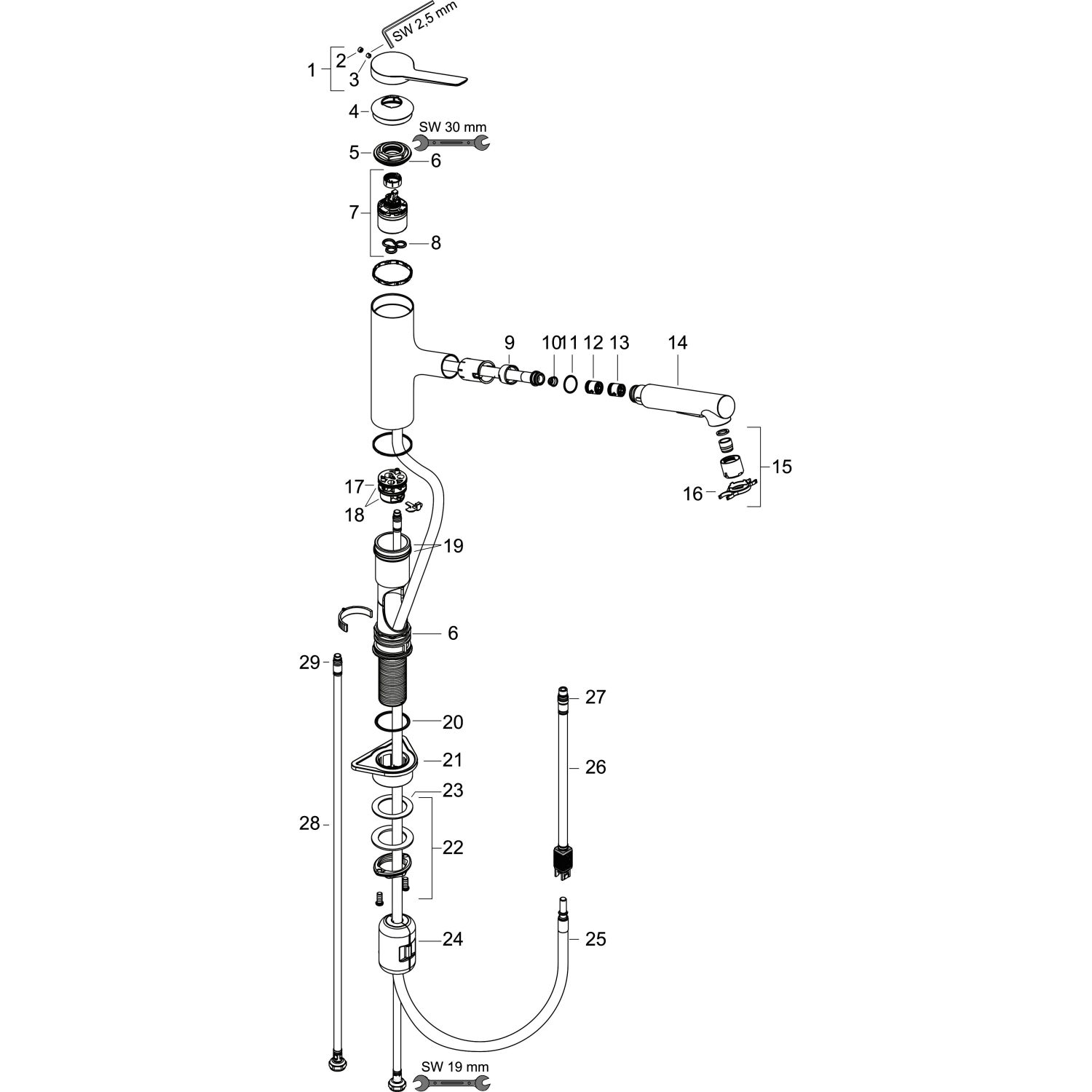Hansgrohe Spültischmischer 150 Zesis M33 Eco Ausziehbrause 2jet chrom