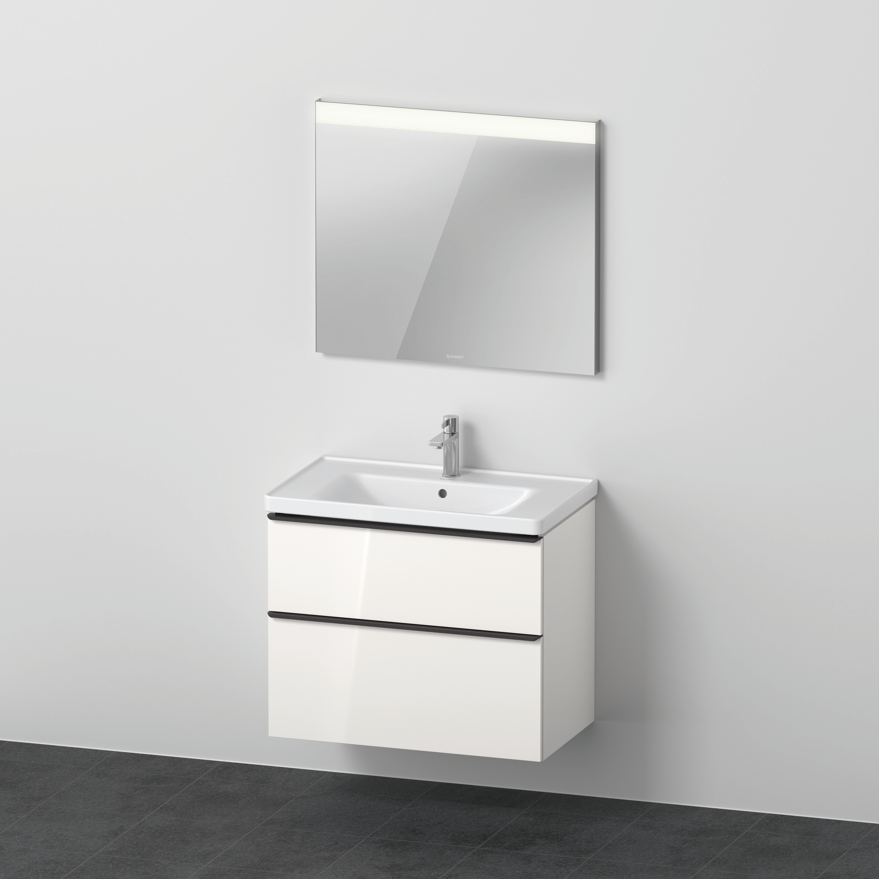 Duravit D-Neo Möbel-Set wandh. 800x480mm WT,WTU Ausz 1,SBK 1,SP Eckig,Weiß Hochg.