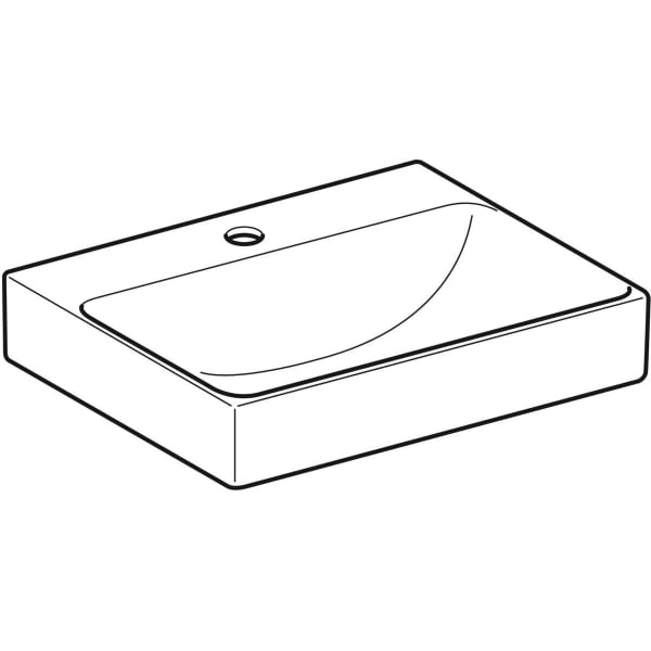 Geberit ONE AS-WT rechteckig, 50x41 cm m. Hl., o. Ül., weiß, KeraTect