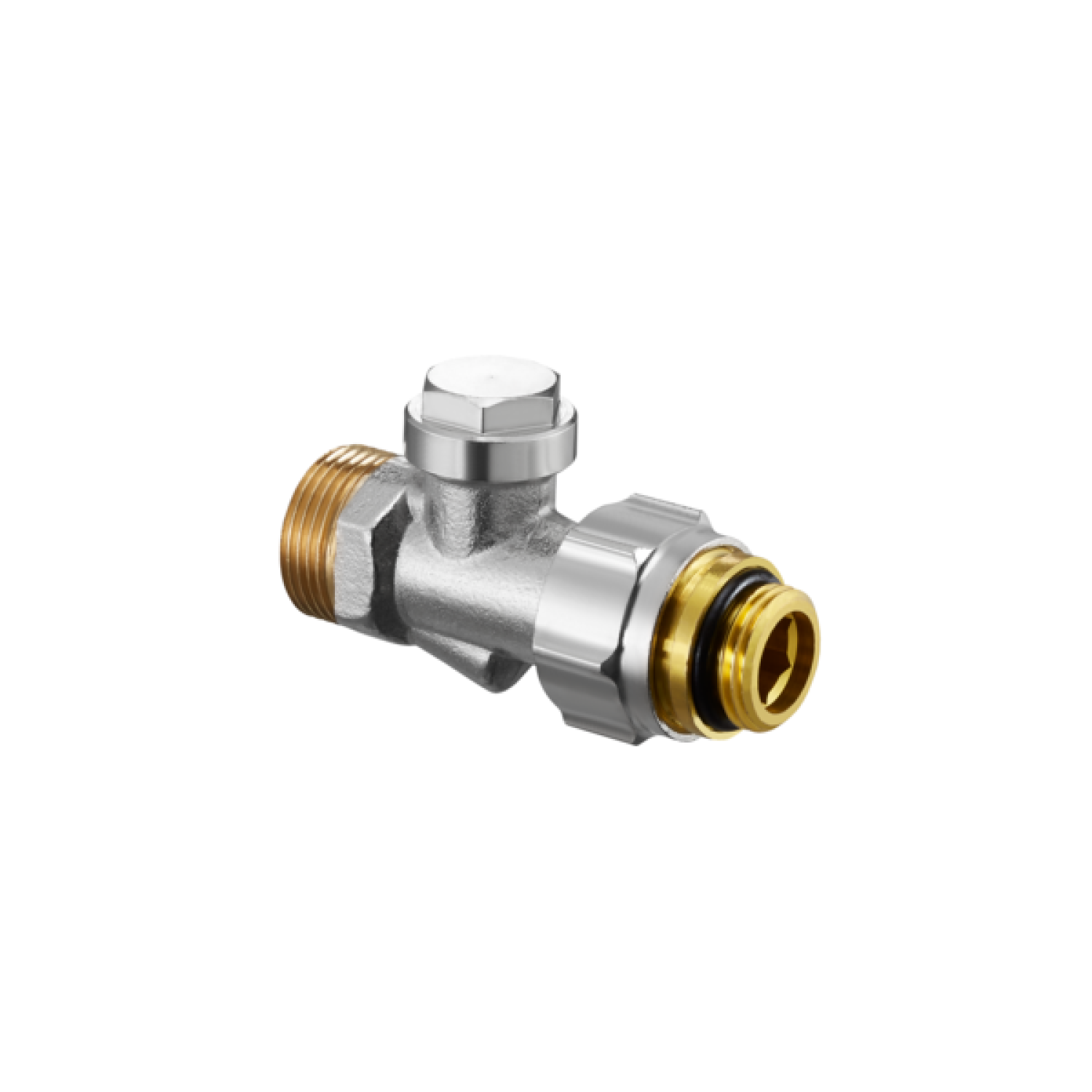 OVENTROP-Absperrverschraubung Combi 3 "Multiflex F",1/2"AG x 3/4"AG, Ms, vern.