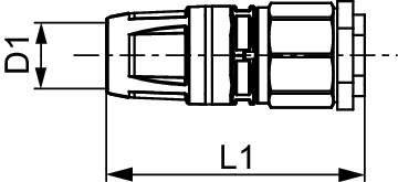 TECElogo-Push Abdrückstopfen mit Entl. Standard Messing, Dimension 16