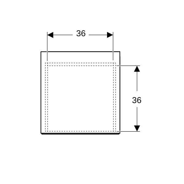 Geberit ONE Seitenschrank mit 1 Schubl. 45x24,5x47cm, weiß hgl.