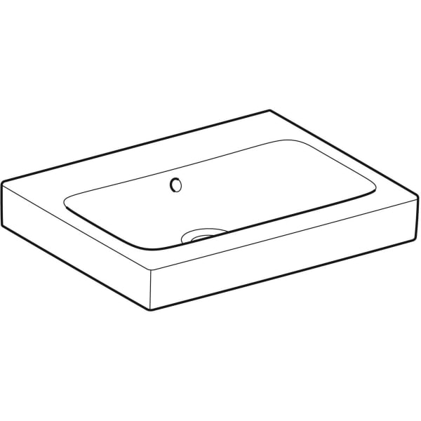 Geberit iCon Waschtisch, 60x48,5cm o. Hl., m. Ül., weiß, KeraTect
