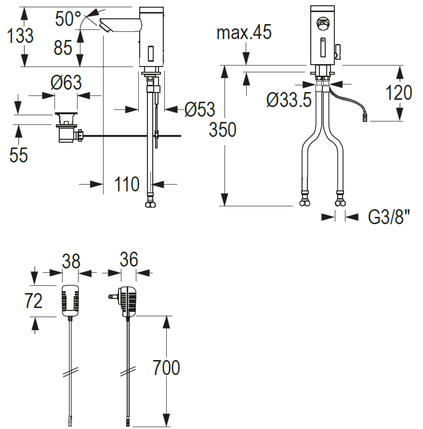 CONTI+ lumino el. IR Standarm. NetzAP m.Misch. Chrom o.Ablg. Click L10i