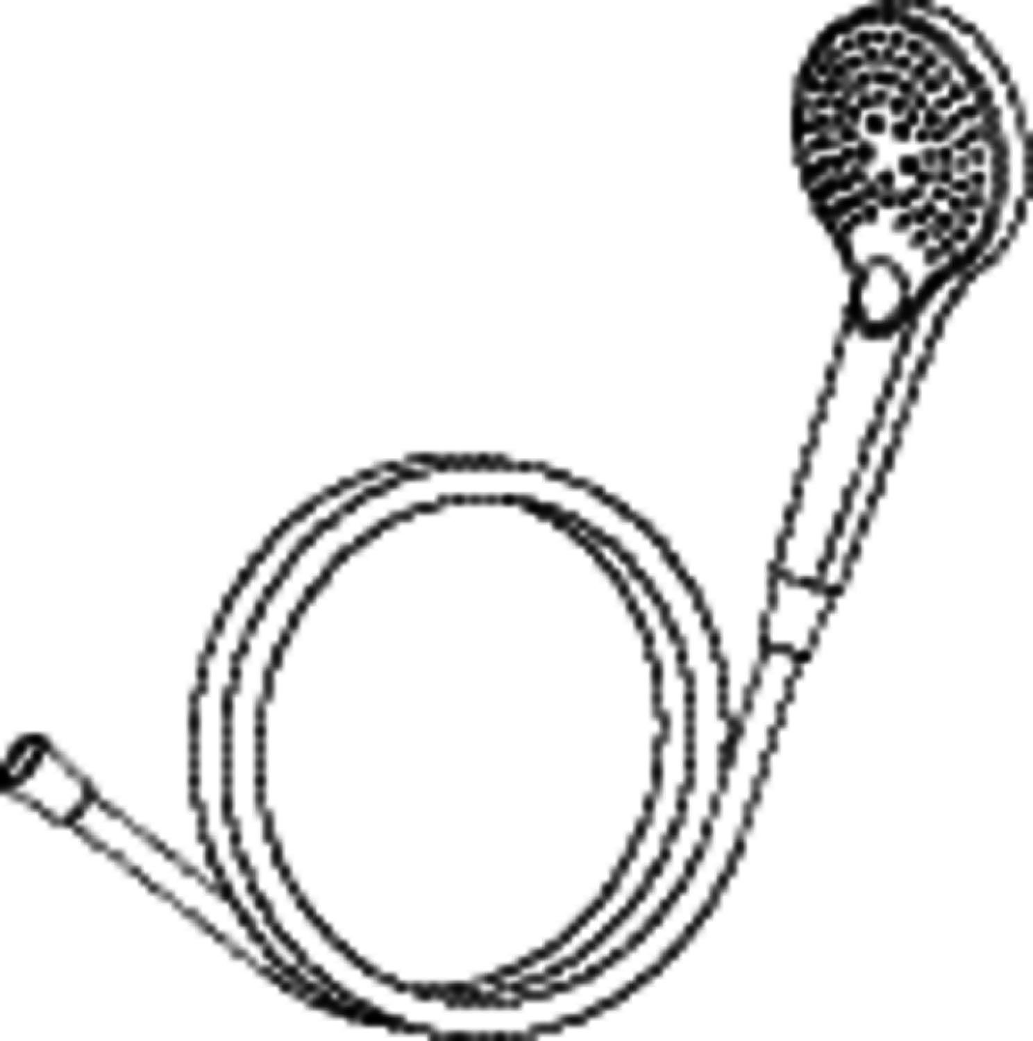 HEWI Handbrause,3Strahl,Schwarz matt Brauseschlauch, L=1600, Schwarz matt