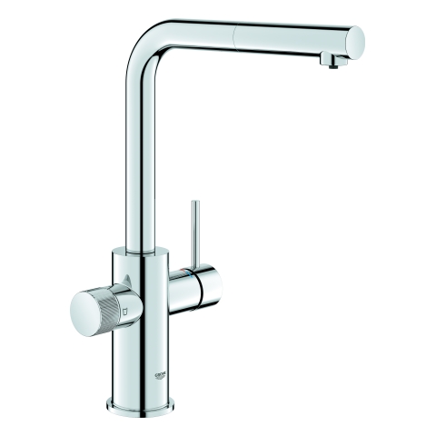 GROHE SPT-Batterie GROHE Blue Pure Minta 30590 L-Ausl. azb. Mous. chrom