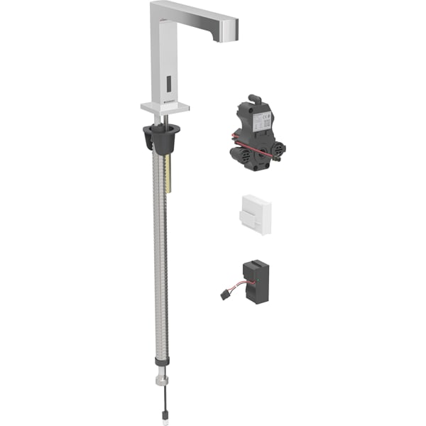 Geberit Brenta WT-Arm., Standmontage, Netz für UP-Funkt.Box, m.Misch., hgl.verchr.