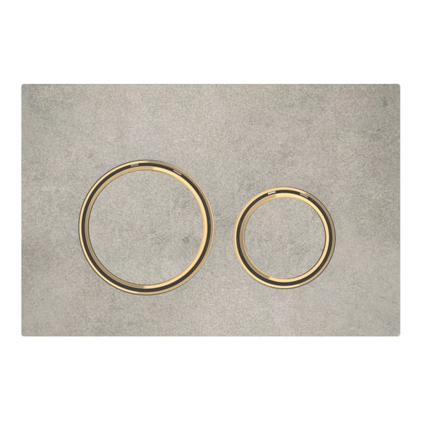 Geberit Sigma50 (ex Sigma21) BetPl., 2-M-Sp. Round, Metallfarbe ms, Betonoptik Geberit Sigma50 (ex Sigma21) BetPl., 2-M-Sp. Round, Metallfarbe ms, Betonoptik