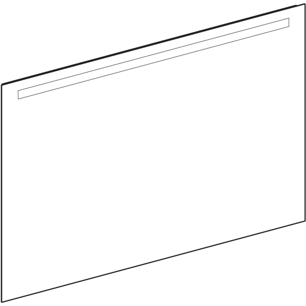 Geberit Option Basic Lichtspiegel, eckig Beleuchtung oben, 140x90x3cm, alu. elox