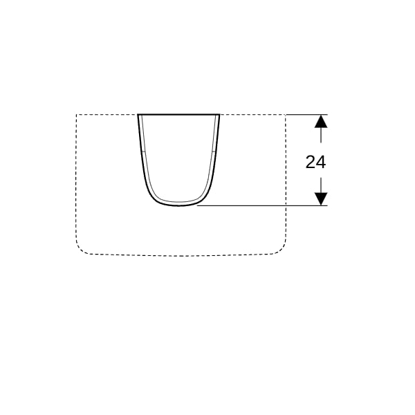 Geberit Renova Compact Halbsäule, weiß