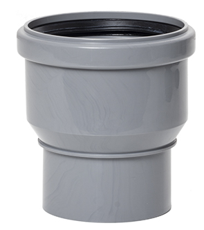 airfit Reduzieradapter Muffe DN 90 Sptizende 75, konzentrisch, aus PP