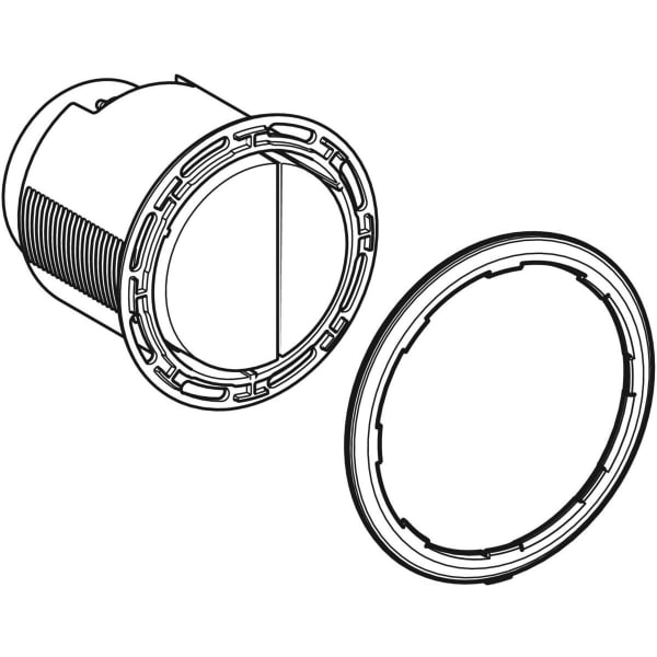 Geberit Typ 10 Drücker für Fernbet. pneum. 2-M-Sp., rund, schwarz / matt