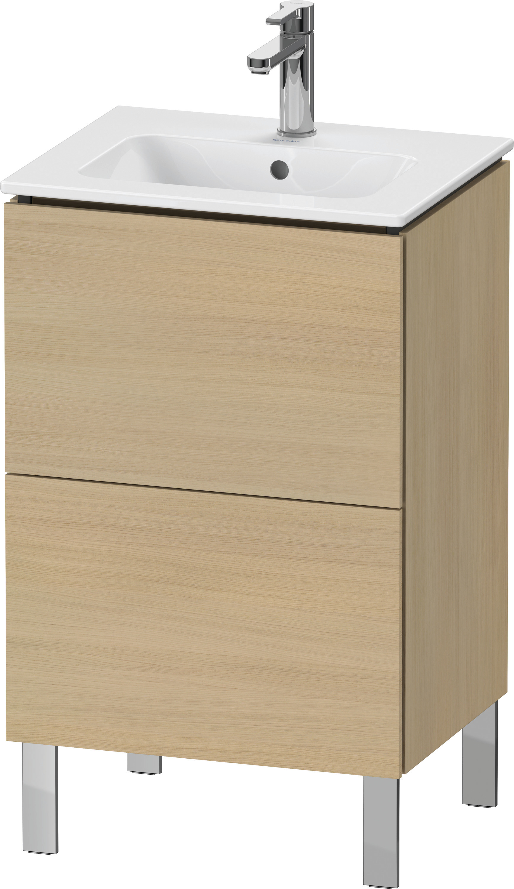 Duravit WTU L-Cube bodenstehend, 2 Auszüge 704x520x421mm, Mediterrane Eiche