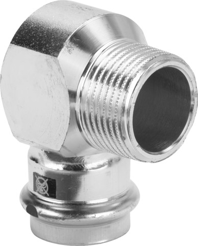 Viega Winkel 90 Grad mit SC Prestabo 1114.1 in 15mm x R1/2 Stahl verzinkt